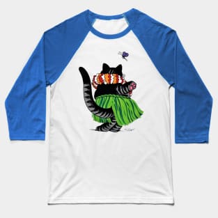 B-Kliban-Cat-Hula-Hawaii Baseball T-Shirt